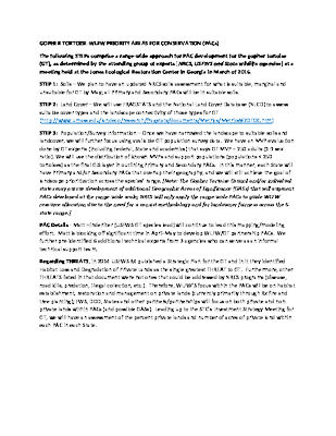 Narrative: Gopher Tortoise PAC Methods