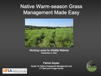 NWSG Forage Management Made Easy w/ Dr. Pat Keyser