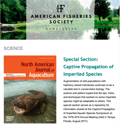 American Fisheries Society News November 15, 2019